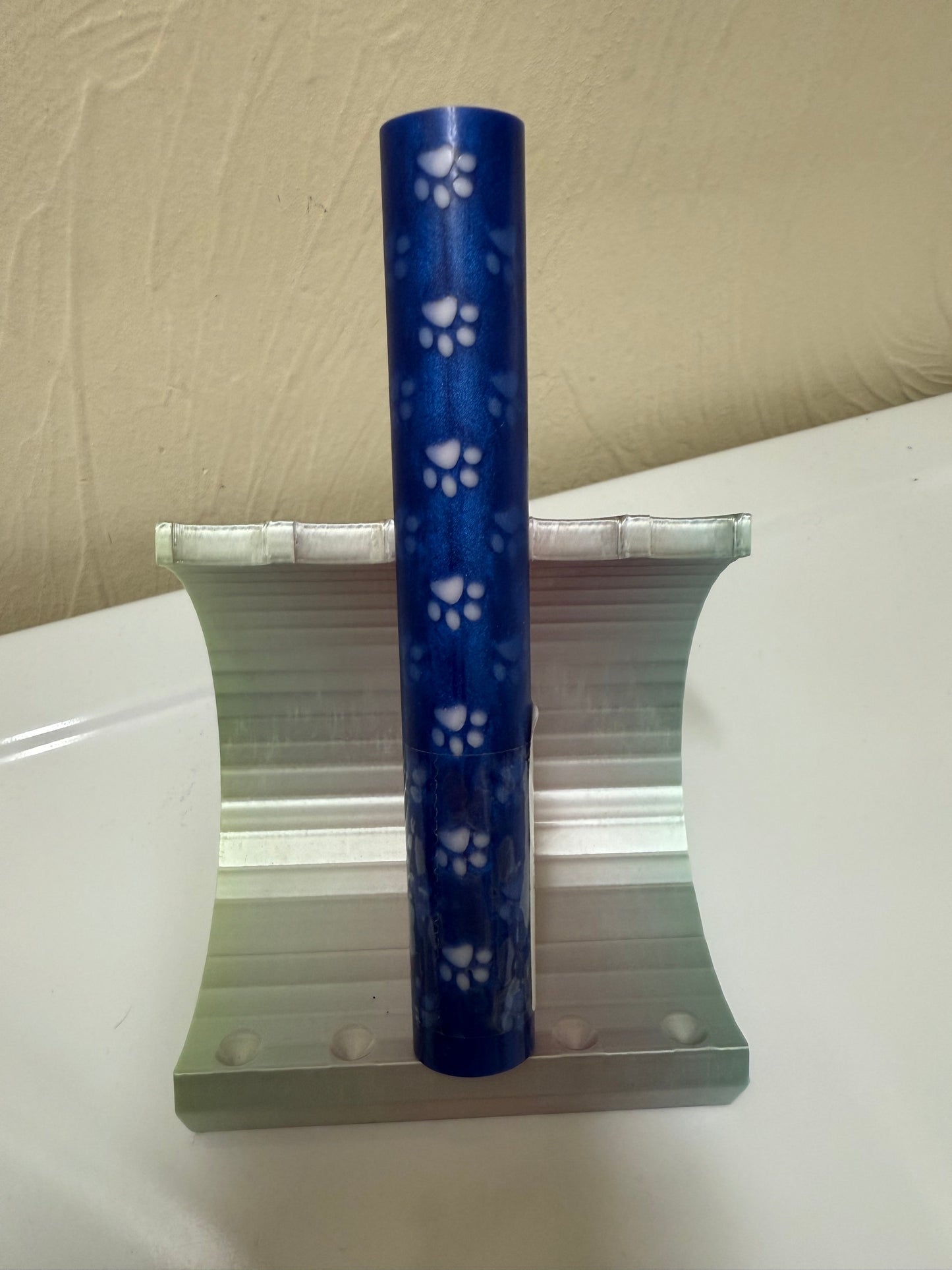 Cat/Dog Paws 🐾 Pen Pre-order Blank Turning - Blue with Baby Girl Pink Paws