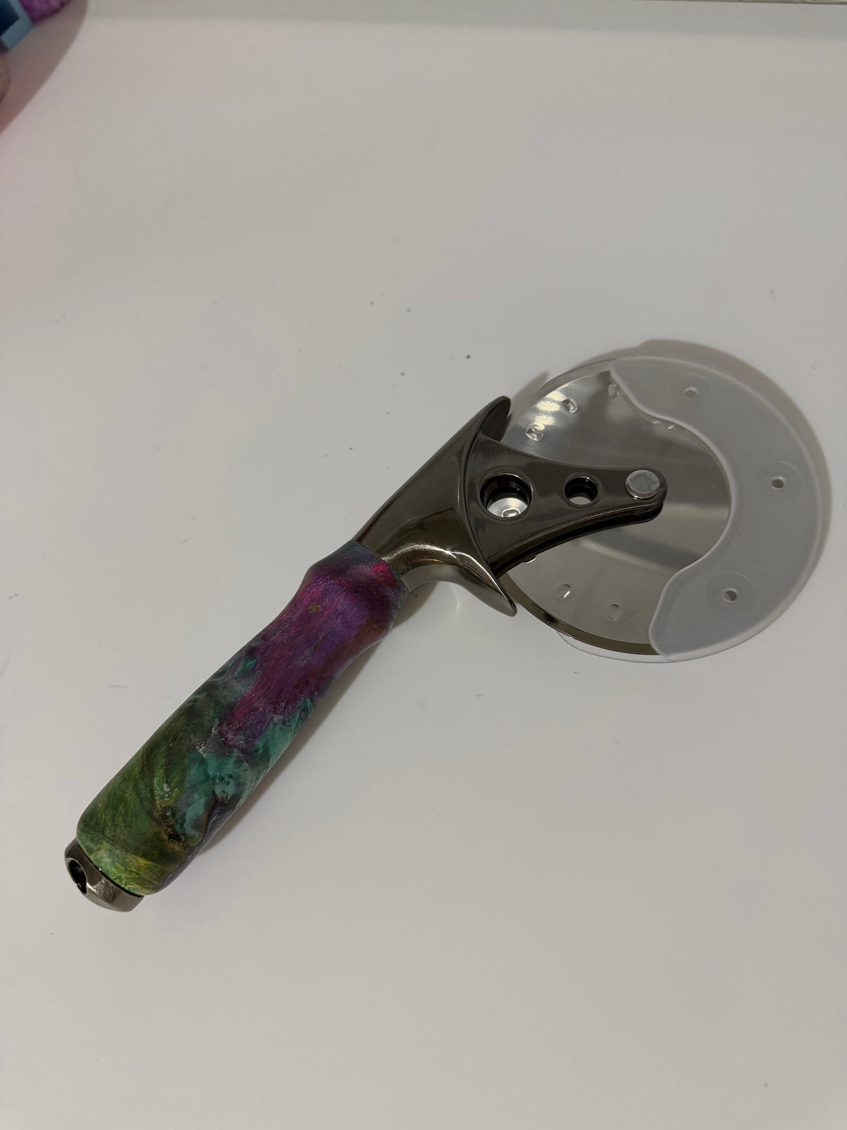 Reserved for Kris L - Cocoon Blank & Blank Turning Service with Blue & Green Overdye Wood Pizza Cutter Kits 9/16/26