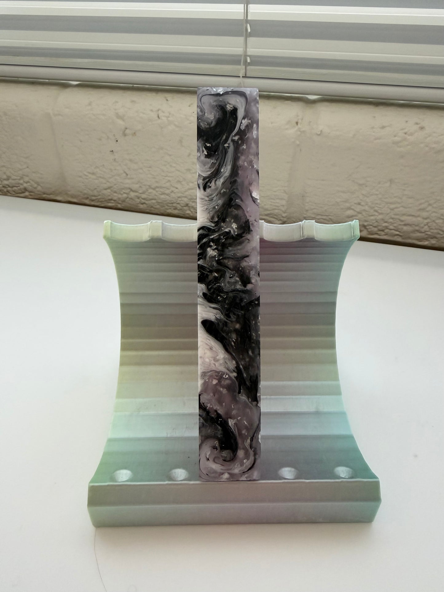 Reserved for Anne K - Blank & Blank Turning Service - LLW Cocoon “Black, Ice Lavender, White, Silver Flakes” DP Pen- 8/26/26