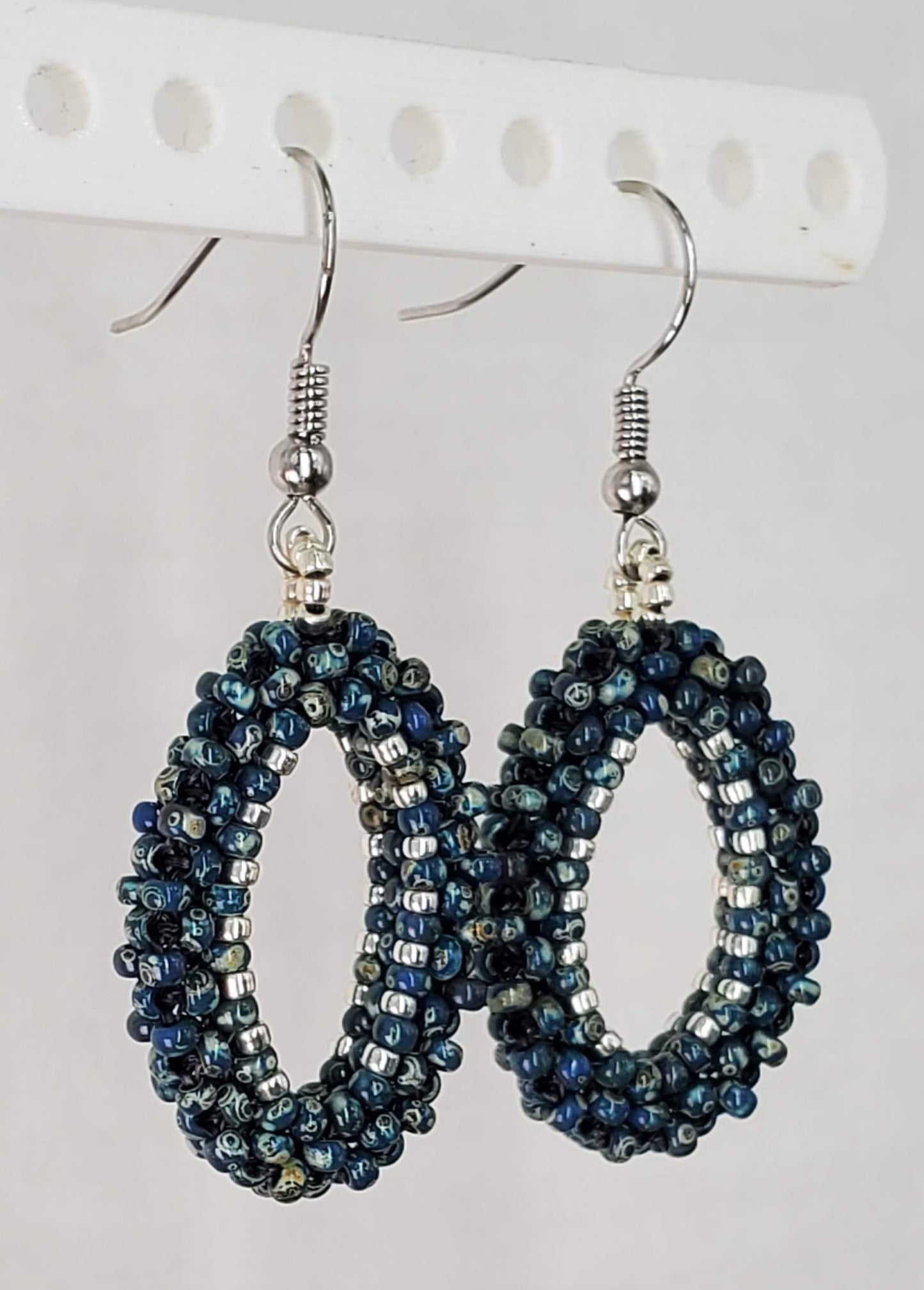 Z - Denim Picasso Oval Earrings - TTC