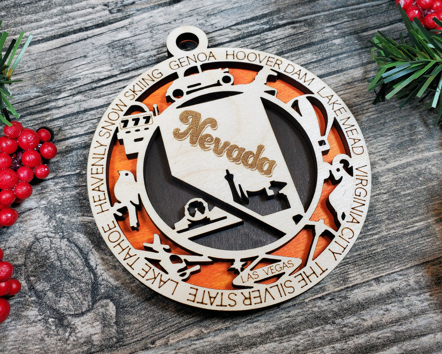 Nevada Round Ornament - KJW