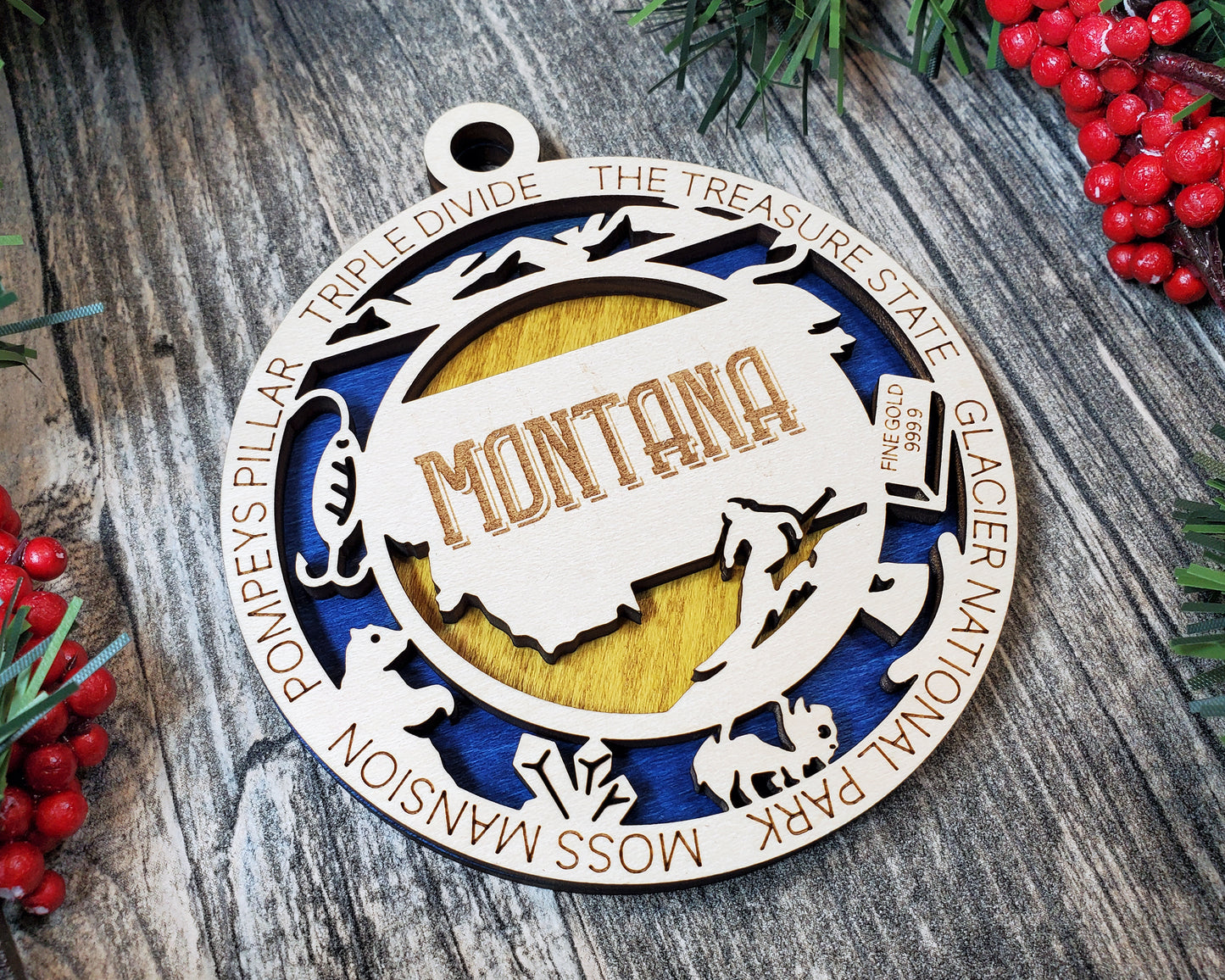 Montana Round Ornament - KJW