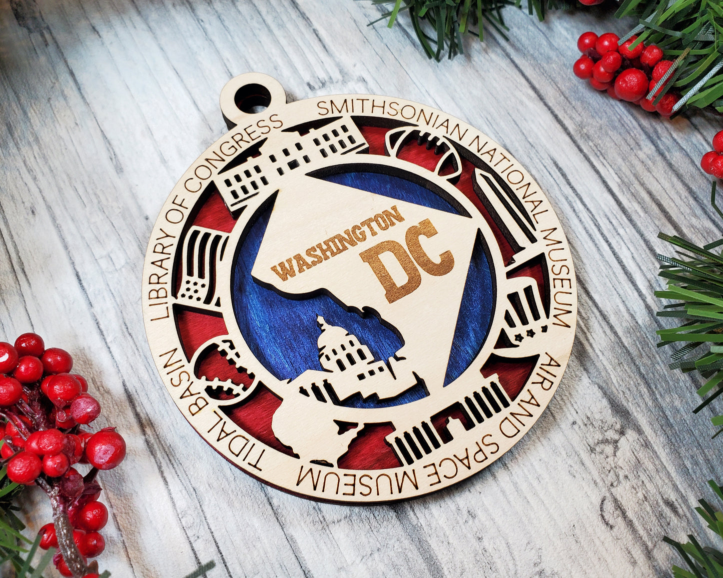 Washington D.C. Round Ornament - KJW
