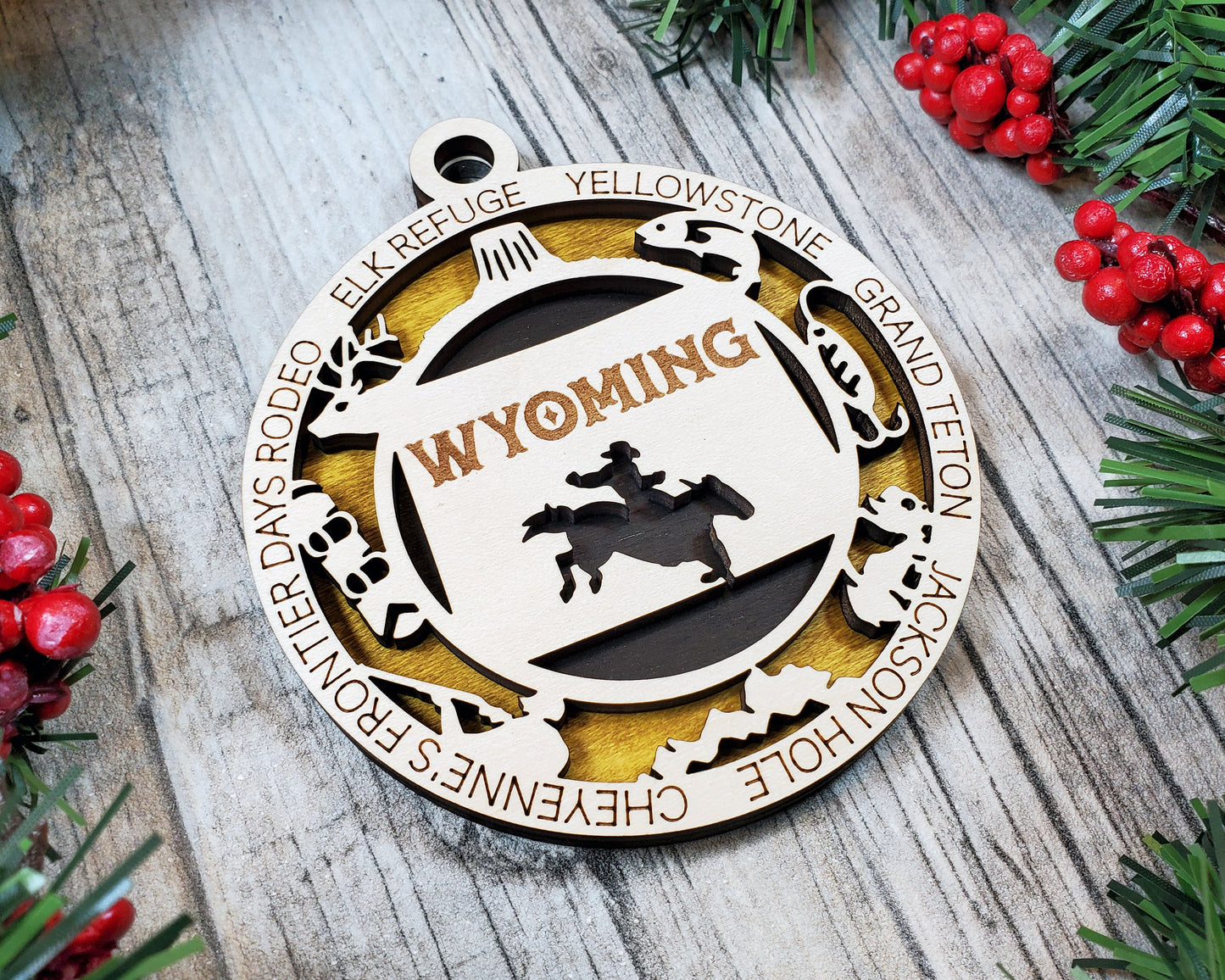 Wyoming Round Ornament - KJW