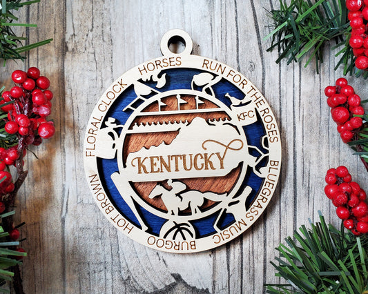 Kentucky Round Ornament - KJW