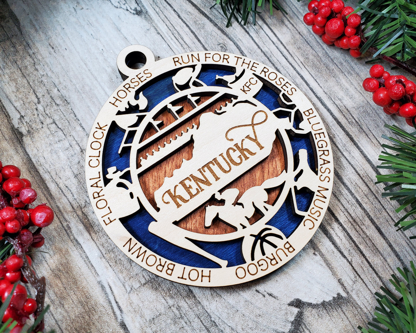Kentucky Round Ornament - KJW