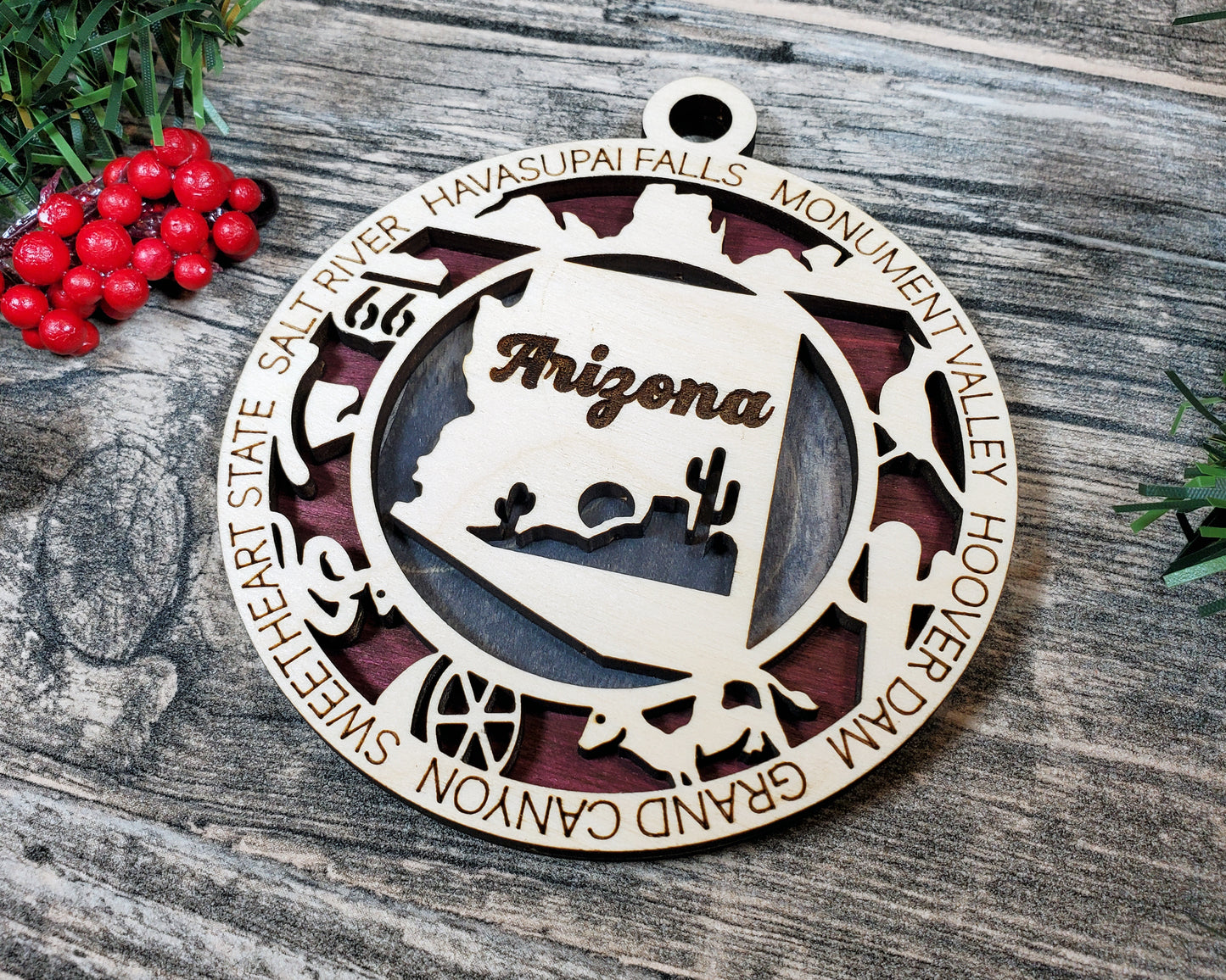 Arizona Round Ornament - KJW
