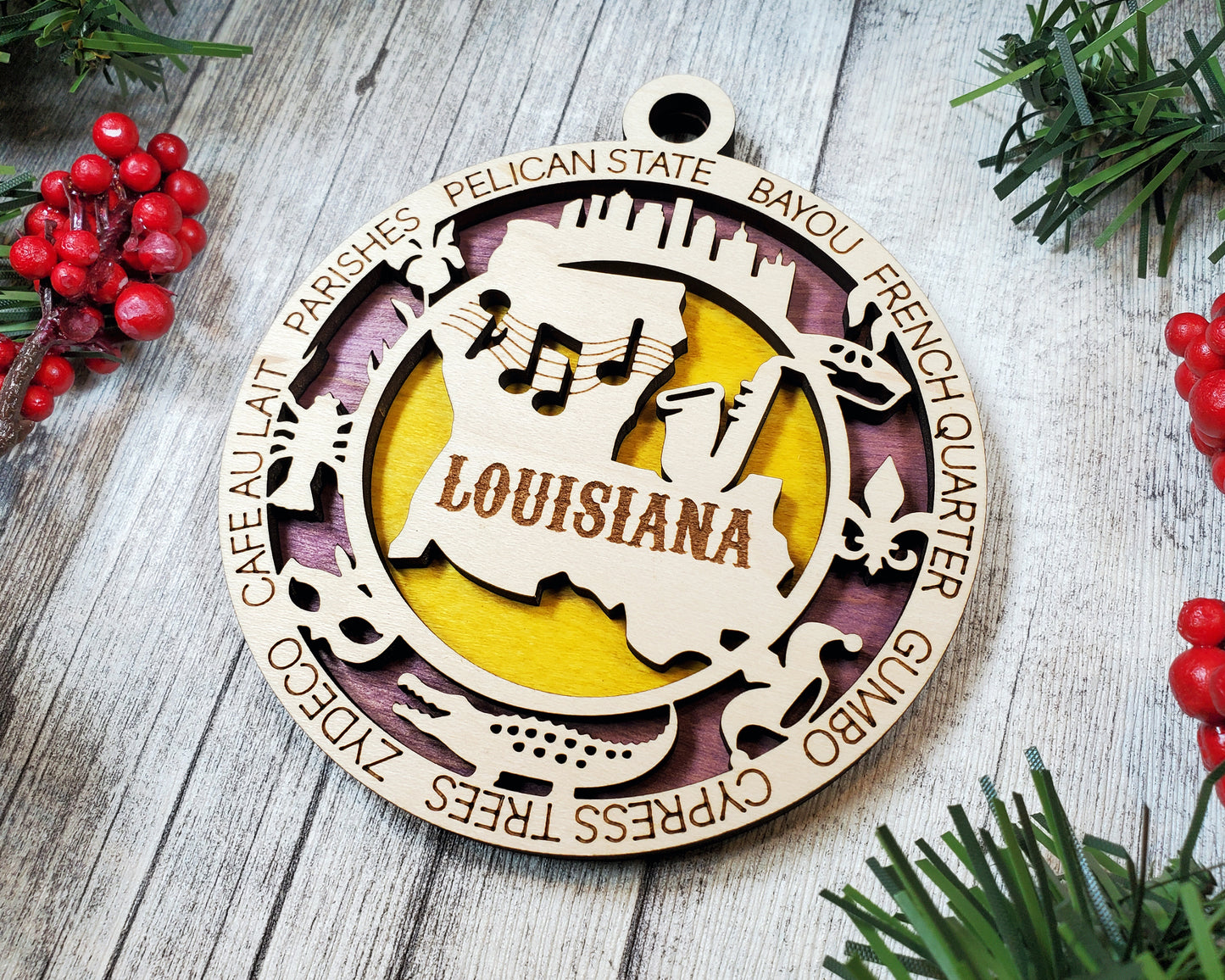 Louisiana Round Ornament - KJW