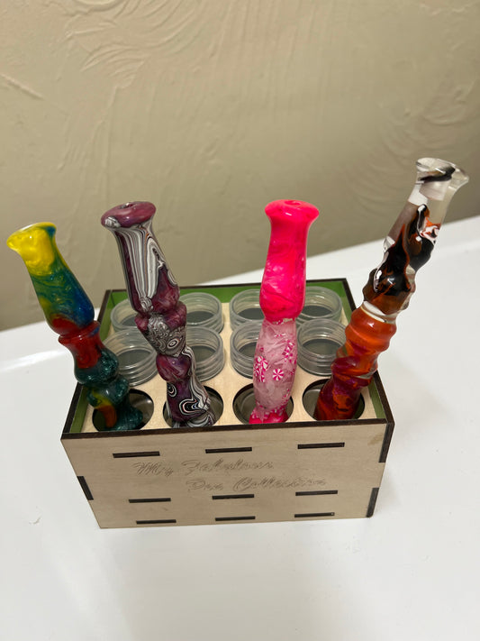 Round drill container/ pen holder accessory wooden box holder - with/without personalization - boxp