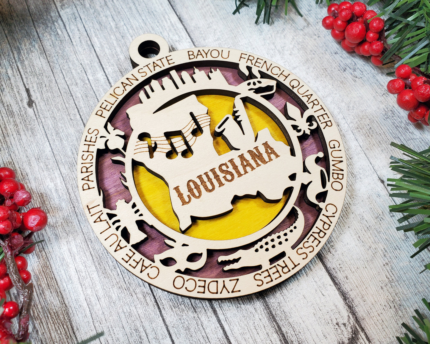 Louisiana Round Ornament - KJW
