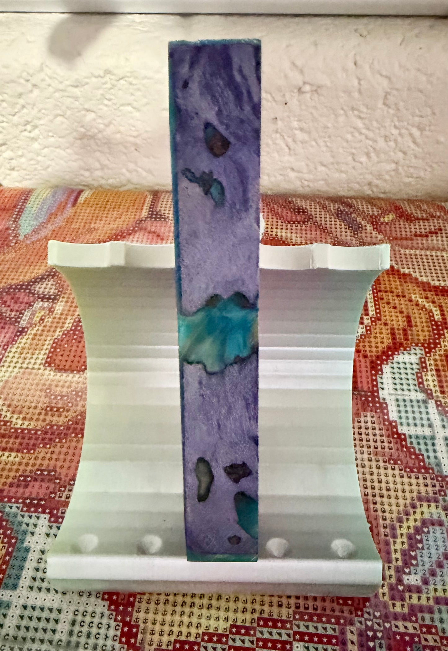 Reserved for Jessica R - Blank & Blank Turning Service - Jakob Janssen Teal Resin & Blue dyed wood DP Pen- 7/29/26