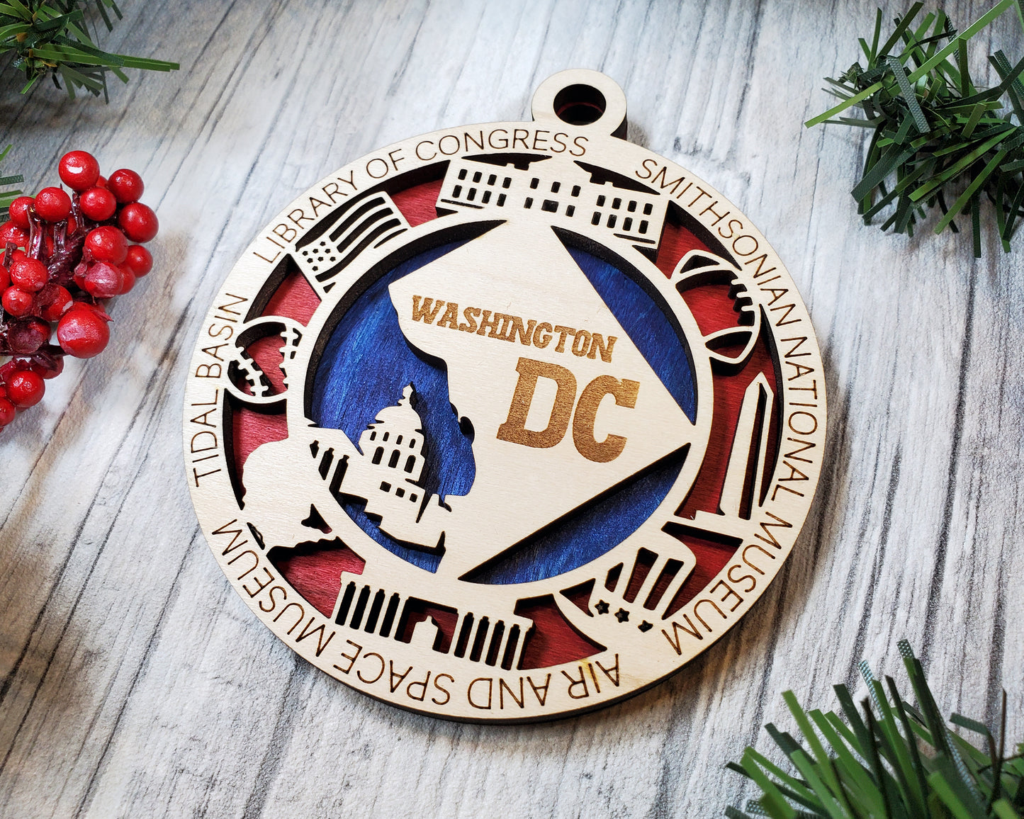 Washington D.C. Round Ornament - KJW