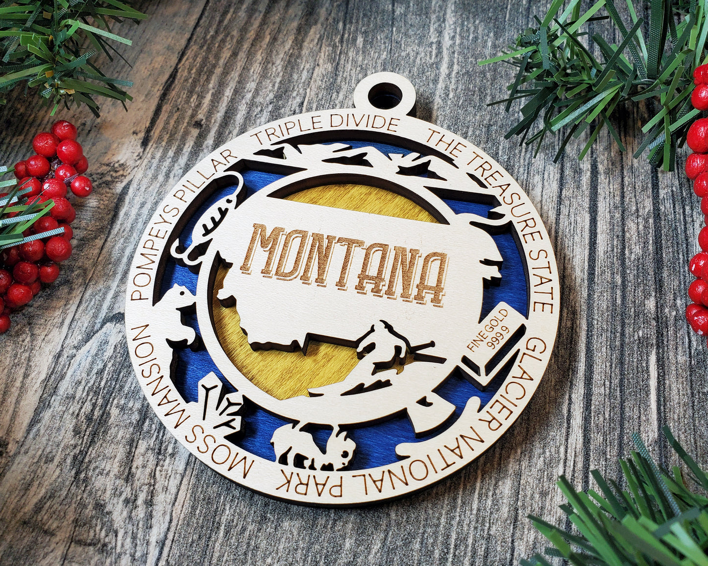 Montana Round Ornament - KJW