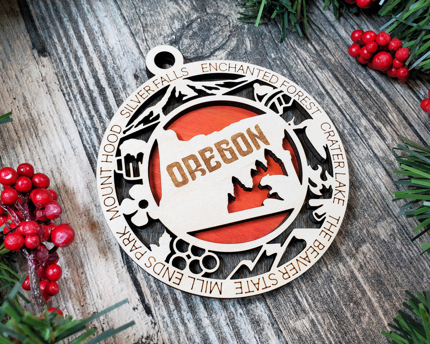 Oregon Round Ornament - KJW