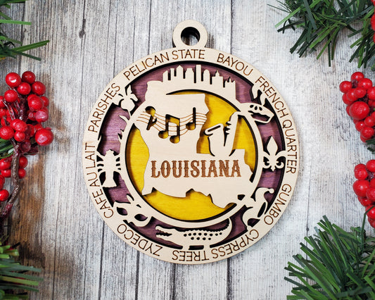 Louisiana Round Ornament - KJW