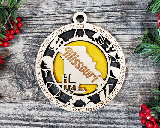 Missouri Round Ornament - KJW