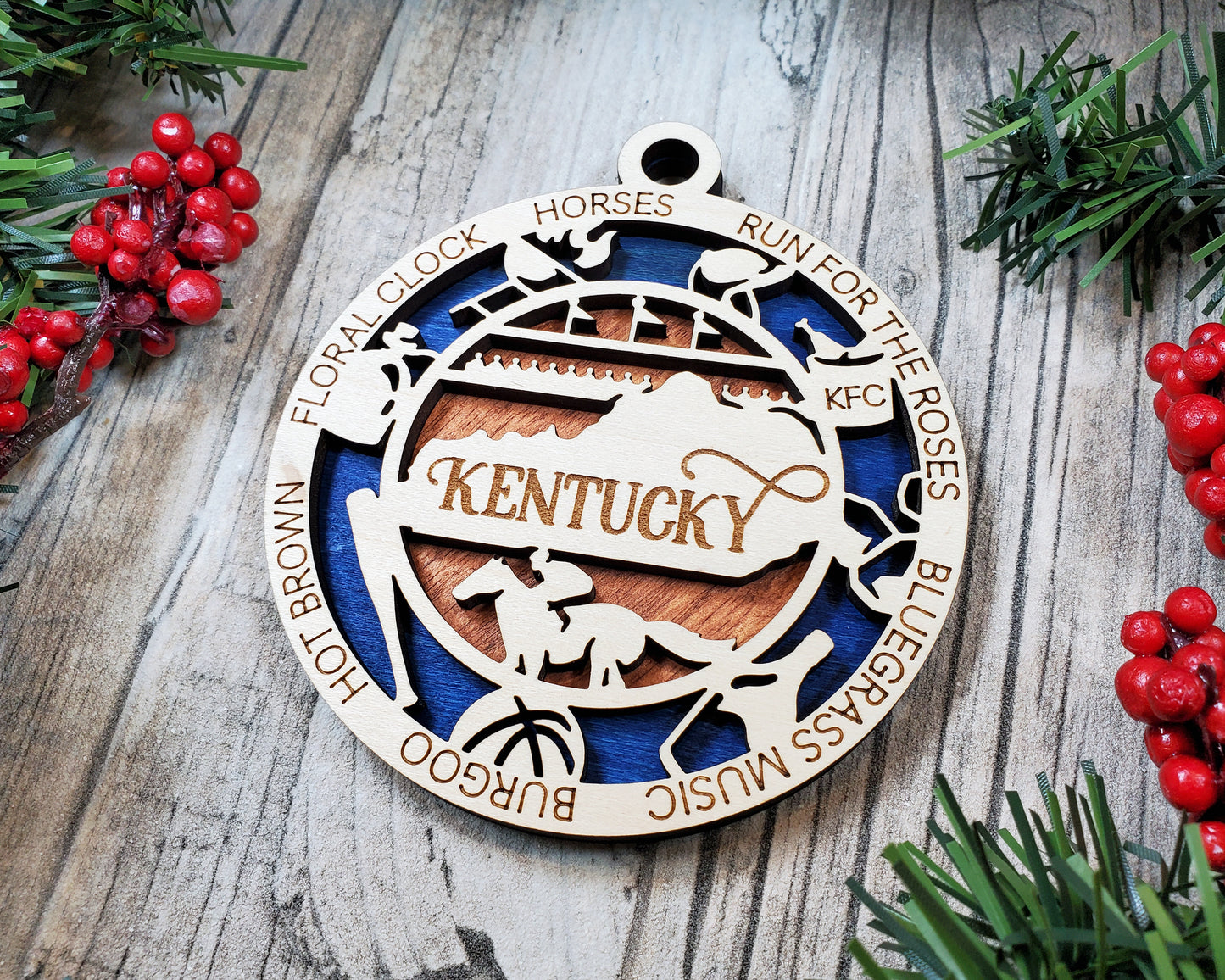 Kentucky Round Ornament - KJW