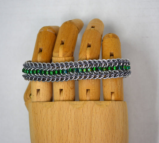 Z - Green Beaded Alligator Bracelet - TTC