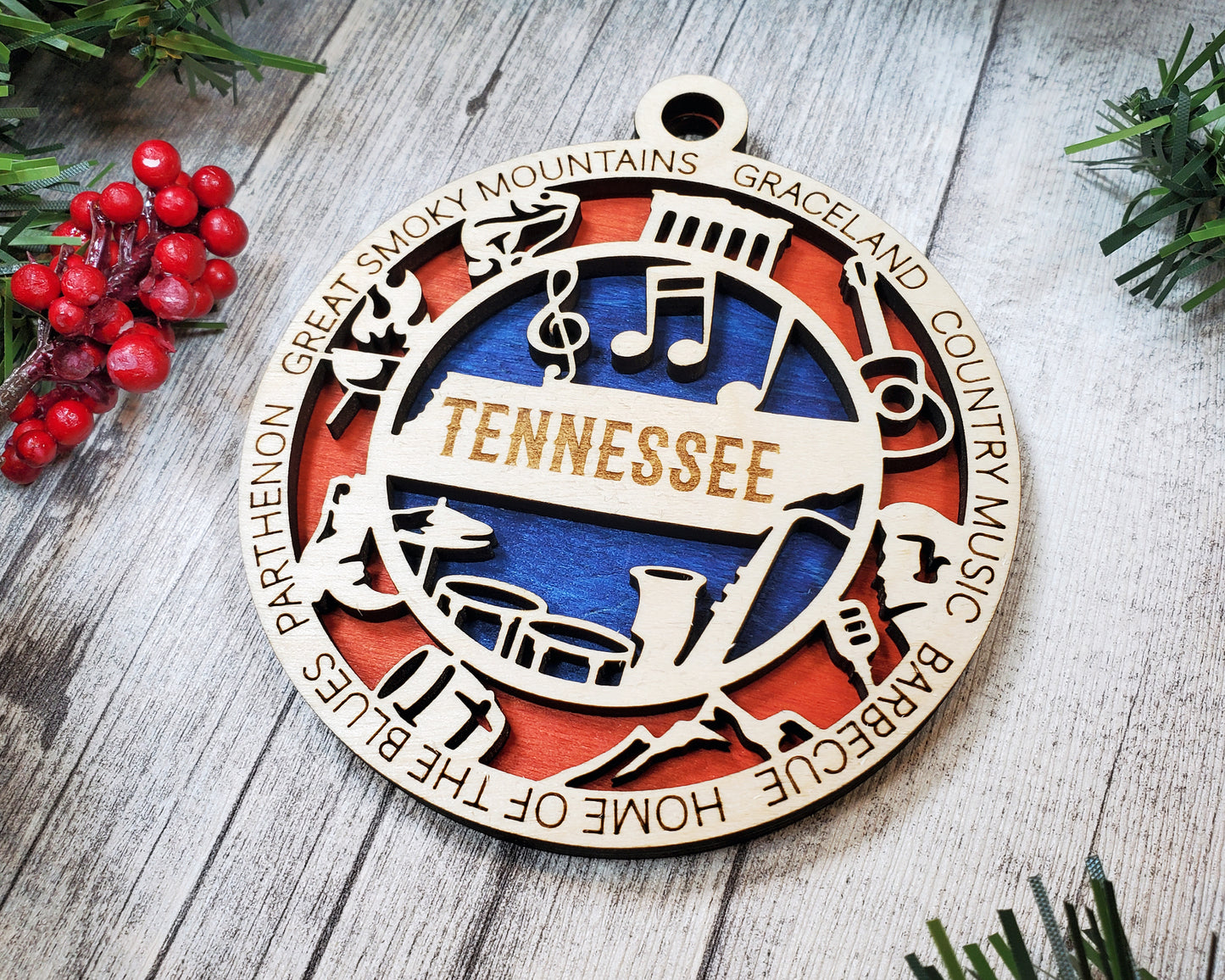 Tennessee Round Ornament - KJW