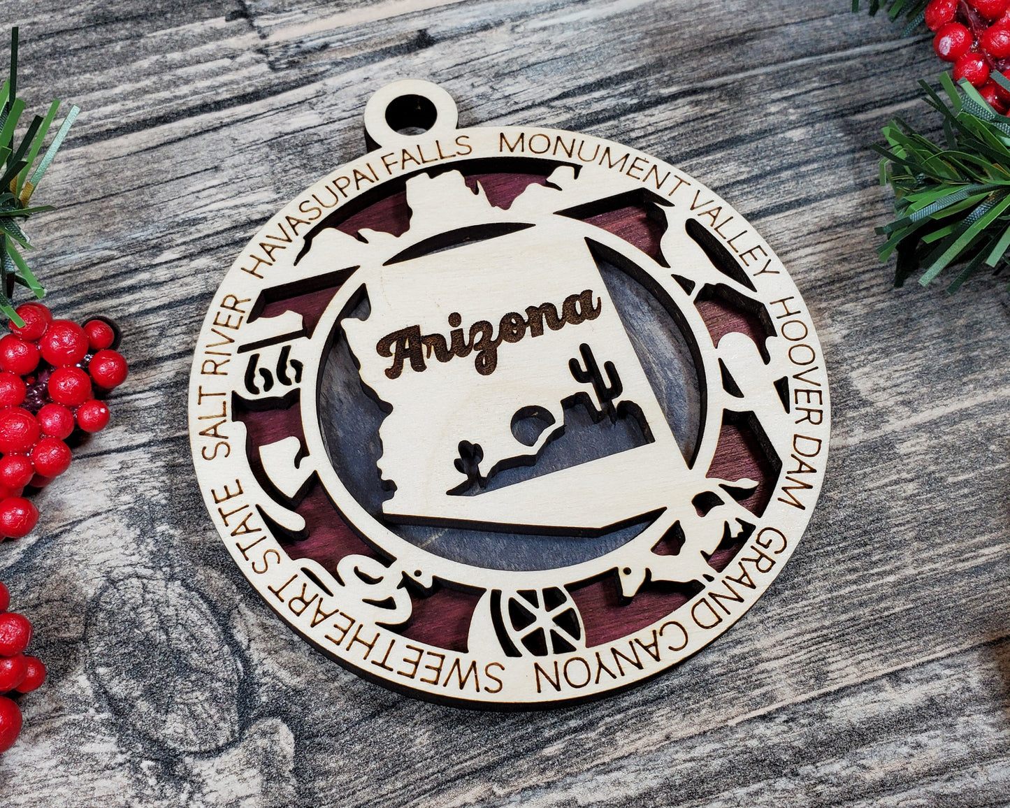 Arizona Round Ornament - KJW